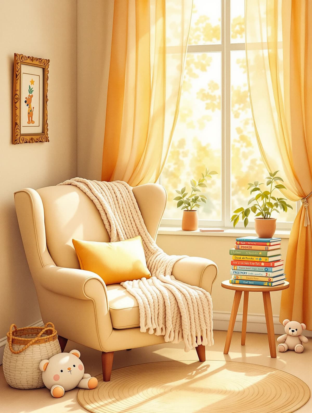 Elternteil liest Bilderbuch